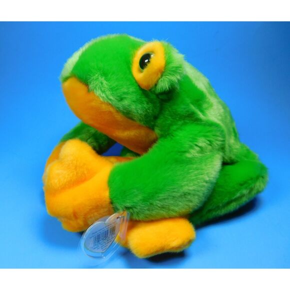 Ty Smoochy Frog Plush Toy Beanie Buddy Vintage 1998 Plushie - Picture 2 of 7